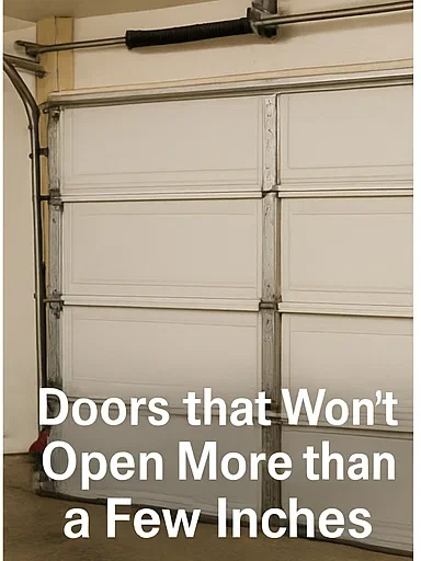Garage door technician ready for emergency spring replacement