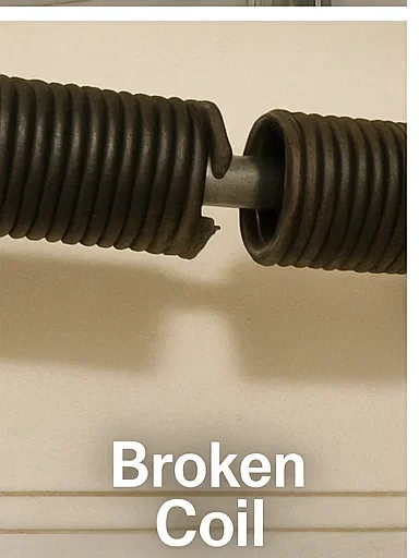 Garage door technician testing tension of new torsion spring